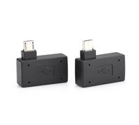 Adaptateur périphérique USB à capacité d'extension, OTG haute vitesse 2 en 1, micro USB mâle vers USB 2.0 femelle avec connecteurs coudés