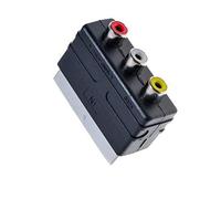 Adaptateur Péritel Convertisseur Av Mâle 3Rca Pour Ps4 Tv Dvd[Z12]
