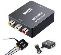 Adaptateur Peritel Hdmi,Adaptateur RCA vers HDMI,Mini AV RCA CVBS vers HDMI Vidéo Audio Convertisseurs Adaptateur Support 1080P,avec Câble D'alimentation USB pour Caméra,Xbox 360,PS1,PS2,WII,N64