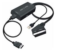 Adaptateur Peritel HDMI Convertisseur Péritel vers HDMI Adaptateur Compatible 720P/1080@60HZ pour HDTV DVD Blu-Ray Boîtier Décode