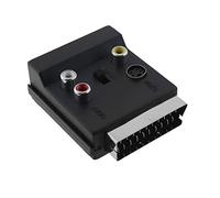 Adaptateur Péritel Mâle vers Péritel Femelle 3 RCA S-Vidéo in/Out Conv. Audio Lecteurs CD/Récepteurs Sat./Tel. sans Fil
