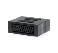Adaptateur Péritel | SCART Femelle | SCART Femelle | Plaqué nickel | Droit | ABS | Noir | 1 pièces | Boîte