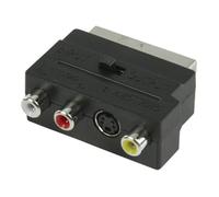 Adaptateur péritel - VALUE LINE - Commutable - S-Vidéo femelle - 3x RCA femelle - Noir
