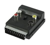 Valueline Adaptateur vidéo avec fiche Péritel mâle vers 3 connecteurs RCA femelles/S-Video et sélecteur