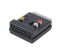 Adaptateur péritel vers 3 RCA S-Vidéo, 21 broches commutables IN/OUT Audio Adaptateur, Noir