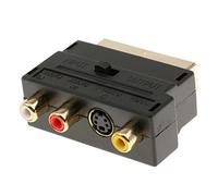 Adaptateur péritel vers 3 x RCA triple phono composite vidéo audio AV entrée et sortie