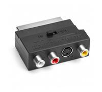 Adaptateur Péritel vers 3X RCA, Adaptateur SCART vers RCA IN OUT Convertisseur Péritel vers S Vidéo, Connecteur AV Analogique avec Audio Stéréo Vidéo Composite, pour TV VHS DVD Consoles Rétro Décodeur