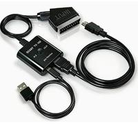 Adaptateur Péritel Vers HDMI, 1080P Scart to HDMI, Conversion 16:9/4:3 | Convertisseur Peritel HDMI, Compatible avec DVD, VCD, VCR, Blu-ray, Consoles Rétro Européennes, Soutien PAL/NTSC