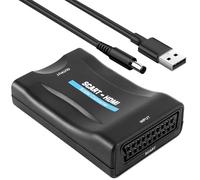 Adaptateur Péritel vers HDMI 720p 1080p Convertisseur Péritel vers HDMI | pour HDTV STB Projecteur Moniteur VHS Sky Blu-Ray DVD Xbox PS2 SCART Audio Vidéo HD, Non compatible avec SECAM