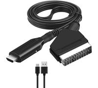 Adaptateur Péritel Vers Hdmi Avec Câble D'Alimentation Usb ¿ Conversion Audio/Vidéo Sans Interruption, Sortie 1080P Pour Tv, Dvd, Stb, Lecteurs Vhs, Plug & Play, Connexion Facile Avec[Z360]
