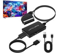 Adaptateur Péritel Vers Hdmi Avec Câble Hdmi, Convertisseur Audio Vidéo Full Hd 720P/1080P, Commutateur De Signal Pour Tv, Moniteur, X-Box, Ps3, Lecteur Dvd, Sky, Stb ¿ Noir[Z101]