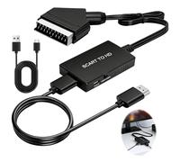 Adaptateur Péritel vers HDMI, Convertisseur Vidéo/Audio HD 1080P/720P Adaptateurs Audio Vidéo Péritel Tout en Un Scart vers HDTV, Play alimenté par, pour HDTV, STB, VHS, Sky, DVD, Blu-ray, etc