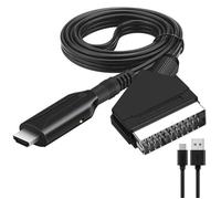 Adaptateur Péritel vers HDMI - KZQ - Convertisseur avec câble - Full HD - 2 ports - Compatible console de jeu