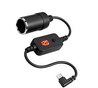 Adaptateur Plug and Play type C vers allume-cigare de voiture avec réglage de tension réglable et charge rapide pour un chargement facile de l'appareil. Adaptateur de voiture USB C