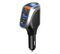 Adaptateur Plus léger de 4 en 1, chargeurrapide avec Ports de séparateur de Socket Universel et chargeurUSB Plus léger - chargeurde Voiture 12V / 24 V avec Affichage de Tension LED Haute définition
