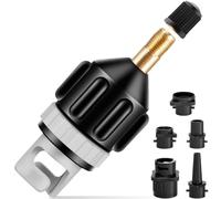 Adaptateur Pompe SUP avec 4 Buses, Adaptateurs Gonfleur Paddle pour Compresseur, Convertisseur Valve Air Multifonction, Accessoires Gonflage Electrique pour Kayak, Bateaux Gonflables, Planche Pagaie