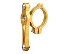 Adaptateur porte-bidon de vélo et moto pour scooters électriques, alliage d'aluminium léger, taille réglable pour tuyaux de 19 mm à 33 mm (double vis dorées)