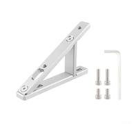 Adaptateur porte-bidon en alliage d'aluminium pour vélo pliable - Support d'extension coudé 100 x 63,7 mm (argent)