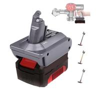 Adaptateur pour aspirateur Dyson V6 Convert pour batterie Einhell 18 V pour batterie V6 compatible avec DC58 DC59 DC61 DC62 DC72 DC74 Absolute Animal Motorhead Slim SV03 SV04 SV05 SV06 SV07 SV09