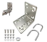 Adaptateur pour balustrade de balcon, sans perçage, support en acier inoxydable, pour balustrade ronde, fixation pour éventails de balcon et auvents latéraux jusqu'à 160 x 160 cm