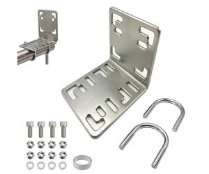 Adaptateur pour balustrade de balcon, sans perçage, support en acier inoxydable, pour balustrade ronde, fixation pour éventails de balcon et auvents latéraux jusqu'à 160 x 160 cm