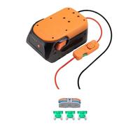Adaptateur pour batterie avec sortie rouge, AEG18V | Contrôle coulissant, insert remplaçable pour les tâches de câblage de la table de travail