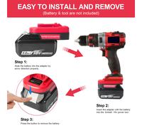 Adaptateur pour batterie Makita 18V vers EINHELL 18V, utilisation d'outil PD 22,5W QC3.0, port USB USBC inclus (adaptateur d'expédition uniquement) MT18HS
