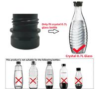 Adaptateur pour bouteille en verre cristal de 0,7 l, 1 pièce, pour remplacer le plastique, une adaptée à Sodastream FIZZI G100 DUO TERRA ART GAIA Soda Maker black adapter