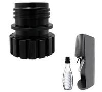 Adaptateur pour Bouteille Stream Bouteille So da Bouteille en Verre Sodastream Terra Adaptateur Sodastream pour Connecter la Bouteille en Verre à la Machine à So da (Noir)