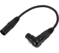 Adaptateur pour câble d'extension de microphone XLR, adaptateur de câble XLR femelle 90 degrés vers XLR mâle droit, connecteur micro XLR femelle vers XLR mâle 3 broches, câble XLR à angle droit vers X