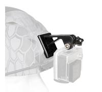 Adaptateur pour Casque Tactique avec Base Fixe et Cache Élastique Modulaire et Support pour Caméra de Sport(Black)