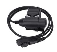 Adaptateur pour casque tactique avec bouton Push-to-Talk, câble en PU renforcé, compatible avec les radios Baofeng et Kenwood, prise multi-broches,