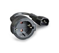Adaptateur pour connecteur C14 (M) et connecteur Schuko (F), 0,15m