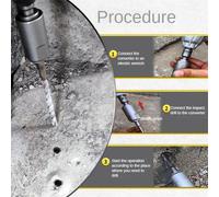 Adaptateur Pour Convertir Une Clé À Chocs En Marteau Électrique, Se Convertit Interface Utilisation Avec Perceuse/Clé Chocs-A