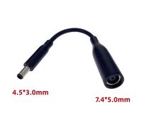 Adaptateur pour cordon d'alimentation et chargeur d'ordinateur portable,7.4x5.0mm femelle à 4.5x3.0mm,broche centrale,connecteur mâle pour Dell