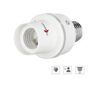 Adaptateur pour culot d'ampoule - Lunartec - E27 - Détecteur de luminosité - Détecteur de son - 60W max
