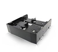 Adaptateur pour Disque Dur Interne 3,5 Pouces Multi-baies en ABS Noir | Montage Interne pour SSD et Disque Dur, Quatre Trous Latéraux, pour Montage PC et Mise à Niveau