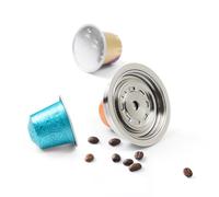 Adaptateur pour dosettes de café réutilisables compatible avec De-longhi ENV135, VertuoLine GCA1, support convertisseur en acier inoxydable BENFUCHEN pour VertuoMachine, infusion de café NES OL,150 ml