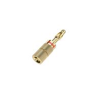 Hama Adaptateur pour enceinte audio 00205201 – Fiche banane mâle Or – Pack de 4