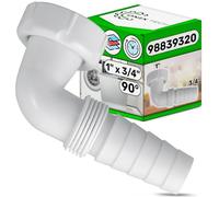 Adaptateur pour Evacuation Machine a Laver et Tuyau Evacuation Lave Vaisselle 90° 20-24 mm x 1" avec Code D'origine 98839320 Complet avec Joint Torique - Garantie de 5 Ans - ONIX TECH