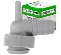 Adaptateur pour Evacuation Machine a Laver et Tuyau Evacuation Lave Vaisselle avec Raccord de Condensat 90° 1" x 3/4" avec Code D'origine 988379019 - Garantie de 5 Ans - ONIX TECH