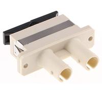 Adaptateur pour fibre optique, ST vers SC Multimode Duplex, Beige