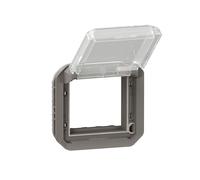 adaptateur - pour fonction mosaic - volet transparent - composable - anthracite - legrand plexo 069880l