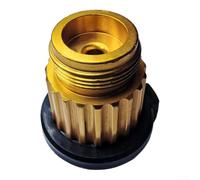 Adaptateur pour gaz pour cuivre Aluminium Compact 4.1cm Or Adaptateur | Alliage aluminium pour durable, noyau pour cuivre, mécanisme auto-scellant, finition or, résistant (Golden 4.1cm*3.8cm*4.3cm)