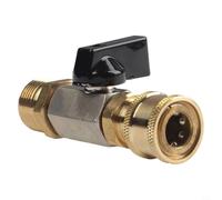 Adaptateur pour m22 14MM avec Vanne à Bille - Connecteur Rapide pour Kärcher 4500 PSI Laiton (Adapter)