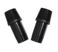 Adaptateur pour Manche Balai Fileté Type Allemand, Lot de 2 | Plastique Noir, Installation Facile et Retrait Rapide, pour Balai et Manche à Maison Bureau