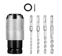 Adaptateur pour marteau perforateur avec jeu de forets à percussion, convertisseur marteau électrique/perceuse, perceuse-visseuse électrique/marteau perforateur, optimisez votre perçage