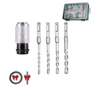 Adaptateur pour marteau perforateur avec kit de forets à percussion, adaptateur de marteau perforateur robuste et kit de forets à percussion assortis pour visseuses électriques et transformateurs (1 A