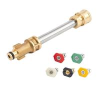 Adaptateur pour nettoyeur haute pression, adaptateur de lance à mousse à neige 16 cm, connecteur en laiton avec 5 buses compatible avec Karcher K2 K3