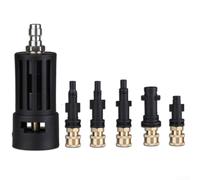 Adaptateur pour nettoyeur haute pression Karcher 6,35 mm Raccord rapide pour Karcher pour modèles K Series et SLP, connecteur en laiton et nylon pour tuyau, baguette, mousse et buse
